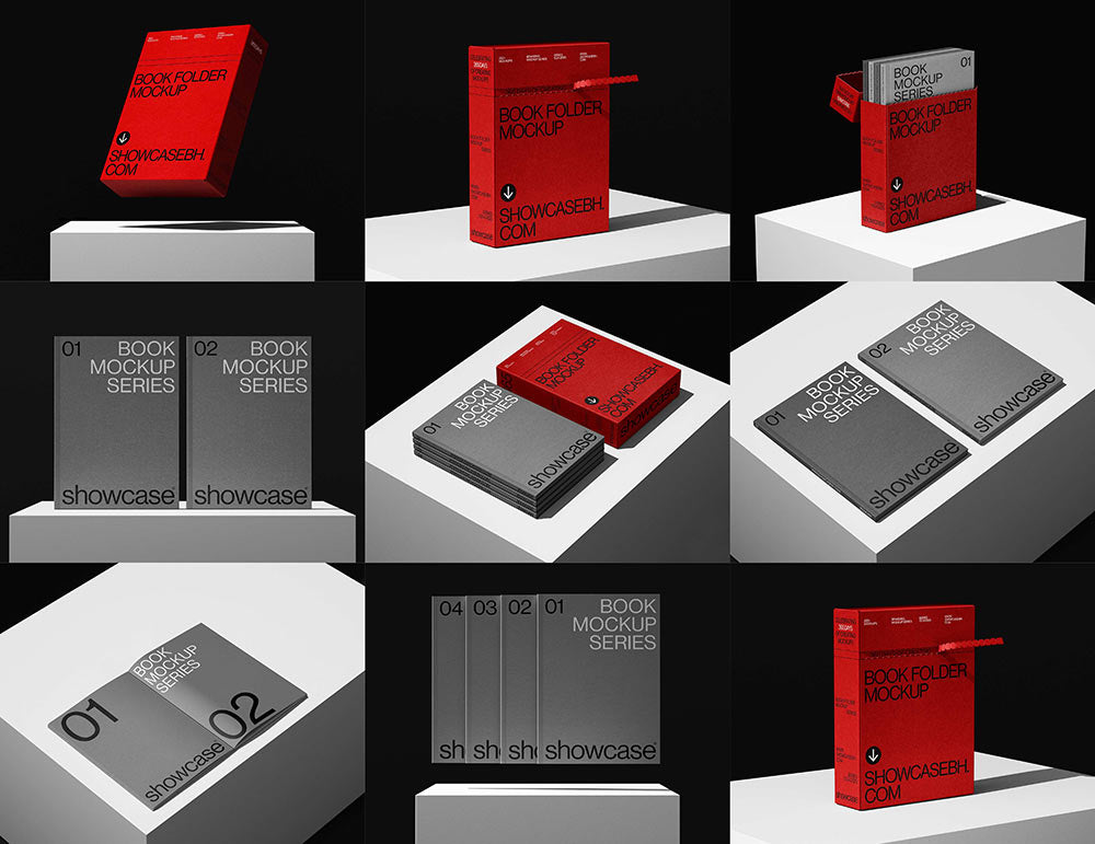 365G_Book Folder Mockup Bundle